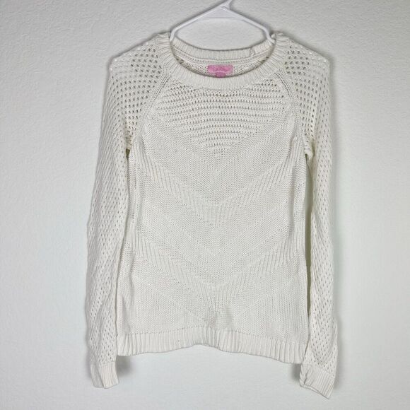 Lilly Pulitzer Sweaters - Lilly Pulitzer White Blythe Pullover Sweater Womens Small